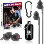 Kalanka - bouchons d'oreille anti bruit 2 paires, boules quies de travail avec cordon détachable, protection ... Kalanka - bouchons d'oreille anti bruit 2 paires, boules quies de travail avec cordon détachable, protection ...