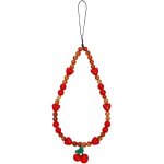 Kalanka - breloque en forme de c?ur rouge cerise pour tlphone portable, bracelet pour tlphone portable, ...