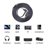 Kalanka - cble audio auxiliaire de rechange wh - 1000xm4 wh - 1000xm3 compatible avec casque sans fil ...