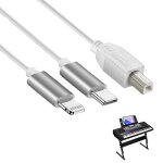Kalanka - cble midi 2 en 1 usb c vers usb b - 1 m - cble usb otg de type c vers usb b - pour iphone, ...