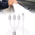 Kalanka - cble midi 3 en 1 usb c vers usb b - 1 m - cble usb otg de type c vers usb b - pour iphone, ...