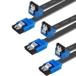 Kalanka - câble sata iii, lot de 3 câble sata iii 6 gb / s à 90 degrés à angle droit loquet de verrouillage, ... Kalanka - câble sata iii, lot de 3 câble sata iii 6 gb / s à 90 degrés à angle droit loquet de verrouillage, ...