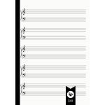 Kalanka - cahier de musique piano a4: 110 pages a double port�e en clef de sol et fa ( 5x2 port�es par ...