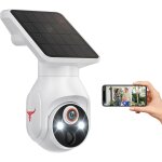 Kalanka - caméra de sécurité solaire sans fil pour l'extérieur, vue à 360, détection humaine ia, projecteurs, ... Kalanka - caméra de sécurité solaire sans fil pour l'extérieur, vue à 360, détection humaine ia, projecteurs, ...