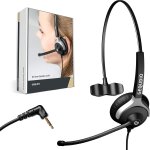 Kalanka - casque filaire avec embout 2, 5mm jack compatible avec téléphones gigaset cisco spa panasonic ... Kalanka - casque filaire avec embout 2, 5mm jack compatible avec téléphones gigaset cisco spa panasonic ...