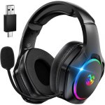 Kalanka - casque gaming sans fil, casque avec micro bruit environnemental, 7. 1 son surround, batterie ...