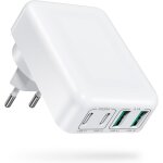 Kalanka - chargeur usb - c 40w 4 ports avec pieds pliables - rapide pd3. 0 / qc3. 0, compact & scuris ...