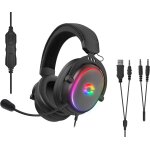 Kalanka - conux rgb - casque de gaming filaire avec microphone pour pc, ps5, ps4, xbox series x / s, ...
