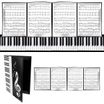 Kalanka - dolder de partition 6 pages classeur de musique, a4 noire classeur a pochettes, etanche dossier ...