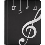 Kalanka - dossier de rangement pour partitions de musique a4 - 40 pochette transparentes, classeur noir ...