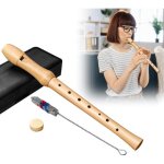 Kalanka - fl�te a bec soprano en bois d'�rable avec doigt� allemand 8 trous kit de nettoyage