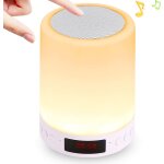 Kalanka - lampe haut - parleur bluetooth, son de la lampe de chevet tactile avec affichage de l'heure ...