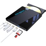 Kalanka - lecteur cd dvd externe pour pc, usb 3. 0 lecteur cd / dvd + / - rw portable type c lecteur ...