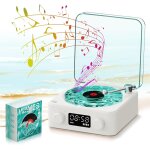 Kalanka - le lecteur vinyle waves haut - parleur portable en vinyle avec clairage ambiant rvb, platine ...