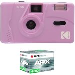 Kalanka - pack m35 argentique + pellicule 100 asa - appareil photo kodak rechargeable 35mm purple, objectif ...