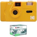 Kalanka - pack m35 argentique + pellicule 100 asa - appareil photo kodak rechargeable 35mm yellow, objectif ...