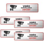 Kalanka - panneau de cam�ra, 5 panneaux de vid�o - surveillance en aluminium (18�5 cm), int�rieur / ...