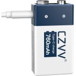 Kalanka - piles 9v rechargeable lithium - haute capacit 760mah lithium - ion - anti - fuite et dure ...