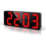 Kalanka - r�veil num�rique 6. 7  led horloge digitale, reveil matin avec temp�rature, date, luminosit� ...