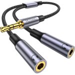 Kalanka - splitter audio jack double 3. 5mm mle vers 2 femelle, adaptateur casque ecouteur cble stro ...