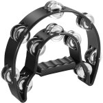 Kalanka - tambourin musical en demi - lune (noir) double range de cymbalettes en mtal - tambourin a ...