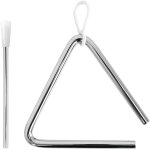 Kalanka - triangle musical traditionnel en mtal - 10 cm avec batte en mtal
