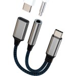 Kalanka - usb c aux cble 3. 5mm casque adaptateur pour apple iphone ipad compatible pour samsung dac ...