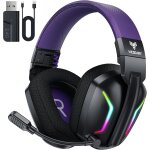 Kalanka - wg1 casque gaming sans fil, 2, 4 ghz casque bluetooth sans fil avec micro pour ps5, ps4, pc, ...