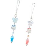Kalanka - y2y breloque pour tlphone portable, motif chat et poisson papillon, accessoires pour sac, ...