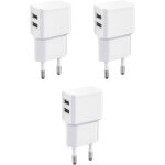 Kalcx - 3x double chargeur usb 12w / 2400ma pro series alimentation universelle adapte pour tlphone ...
