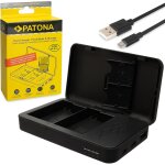 Kalcx - chargeur double avec powerbank fonction et stockage sur carte mmoire compatible avec nikon en ...