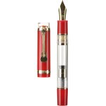 Kalhj - jinhao 1935 tiandao stylo - plume size 8 pointes fines en acrylique rouge et transparent avec ...