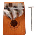 Kalimba mbira pouce doigt piano portable 17 touches en bois massif instrument de musique en bois pour ...