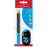 Kalop - 183587 - crayon grip 2001 two tone, avec 2 crayons et 1 taille - crayon double tone avec gomme, ...