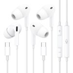 Kalpo - 2 pack ecouteurs usb - c pour iphone 16 / 15 plus / 15 pro / 15 pro , ecouteurs in - ear hifi ...