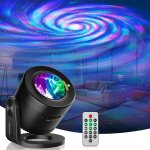 Kaltd - projecteur ciel etoile, projecteur led aurore borale orientable a 180, 33 combinaisons nebula ...