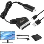 Kaojl - cble pritel vers hdmi, convertisseur pritel vers hdmi, avec cble usb, pour tv projecteur ...