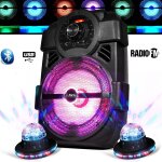 Karaok� enfants enceinte 250w portable batterie handy180 avec usb / bluetooth / radio fm + 2 roundiams ...