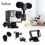 Karue pour go pro hero 4 accessoires pour cam�ra sport mini microphone st�r�o 3. 5 interface pour cam�ra ...