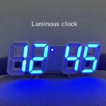 Kavrl - table 3d led réveil numérique horloge murale temps / date / température pour la maison cuisine ... Kavrl - table 3d led réveil numérique horloge murale temps / date / température pour la maison cuisine ...