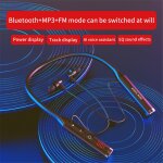 Kebidu tour de cou hd antibruit sans fil bluetooth casque tanche musique sport casque support fm radio ...