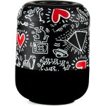 Keith haring haut - parleur bluetooth puissant 5 w, botier stro autoportant avec motif iconique, portable ...