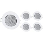 Kgabery - lot de 5 haut - parleurs encastrables mini en métal design halogène, blanc Kgabery - lot de 5 haut - parleurs encastrables mini en métal design halogène, blanc