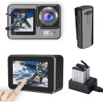 Kgabery - camra sport 5k camra etanche double ecran anti - secousse (eis) avec tlcommande tactile ...