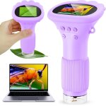 Kids pocket microscope, microscope portable 50x - 200x avec écran ips 2  et 8 lumières led pour la photo ... Kids pocket microscope, microscope portable 50x - 200x avec écran ips 2  et 8 lumières led pour la photo ...
