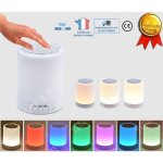 Kin td� enceinte bluetooth portable lumineuse haut parleur voiture portable sans fil blanc lampe ambiance ...