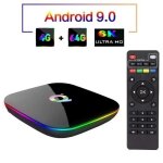Kingslim tv box android 9. 0 q plus 4 go ddr3 64 go wifi 2. 4g usb 3. 0 hdmi 2. 0 6k Kingslim tv box android 9. 0 q plus 4 go ddr3 64 go wifi 2. 4g usb 3. 0 hdmi 2. 0 6k