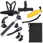 Kit d'accessoire pour ceinture de poitrine 9 en 1 gopro hero4 / 3 + / 3 / 2 / 1 / sj4000 + sangle de ...