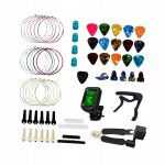 Kit d'accessoires pour guitare 48 pièces, outils de réparation de capodastre, remplacement de sillet ... Kit d'accessoires pour guitare 48 pièces, outils de réparation de capodastre, remplacement de sillet ...
