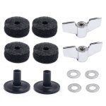 Kit d'accessoires pour tambour: feutres de cymbales, manchons de cymbales, ecrous a oreilles